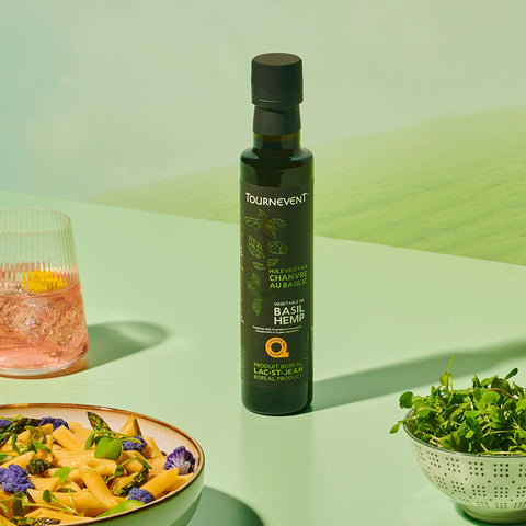 Huile vierge chanvre biologique infusée au basilic