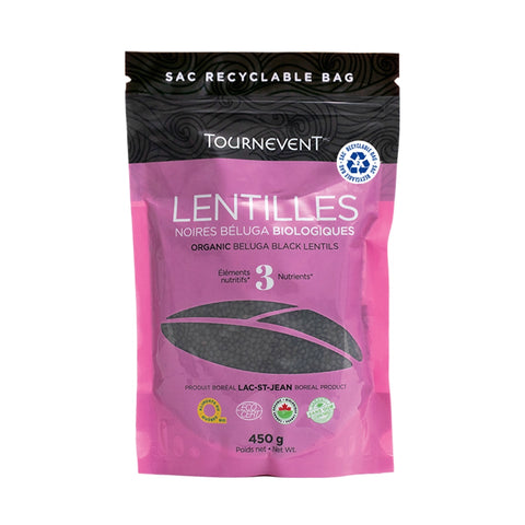 Lentilles noires béluga biologiques