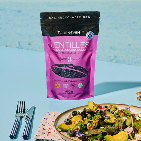 Lentilles noires béluga biologiques
