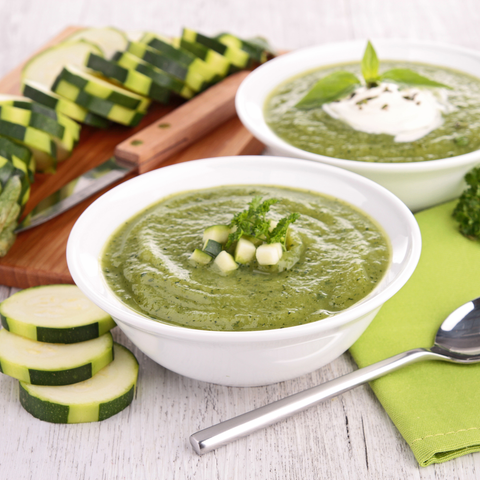 Soupe aux courgettes et graines de lin