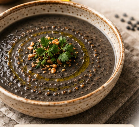 Crème de lentilles béluga