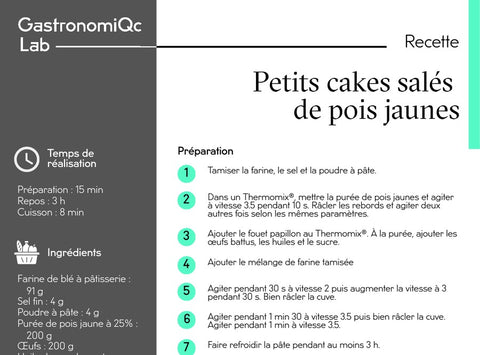 Petits cakes salés de pois jaunes
