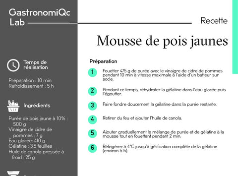 Mousse de pois jaunes