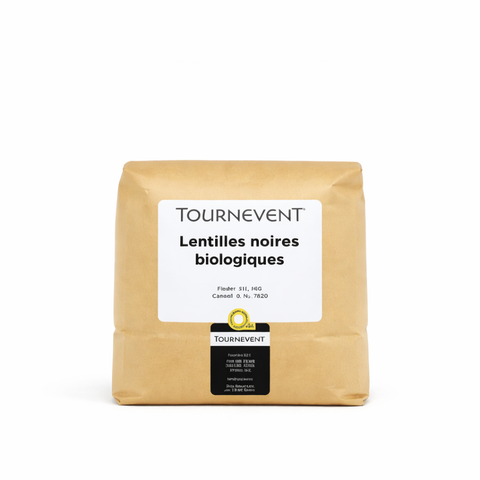 Organic beluga black lentils