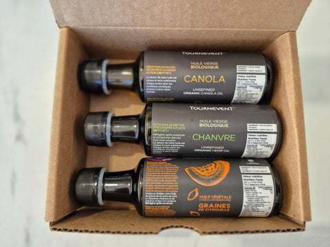 Coffret découverte 3 x 100 ml – Les huiles du Québec